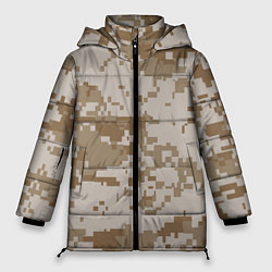 Куртка зимняя женская Камуфляжный пиксель, цвет: 3D-черный