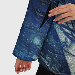 Куртка зимняя женская Серо-синее абстрактное, цвет: 3D-красный — фото 2