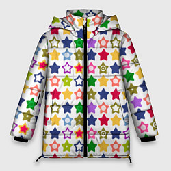 Женская зимняя куртка Разноцветные звездочки