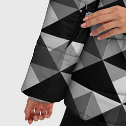 Куртка зимняя женская Современный геометрический, цвет: 3D-светло-серый — фото 2