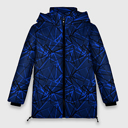 Женская зимняя куртка Черно-синий геометрический