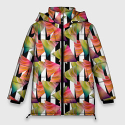 Женская зимняя куртка Абстрактный полосатый узор