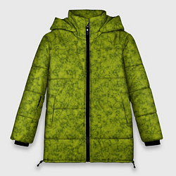 Женская зимняя куртка Зеленый мраморный узор