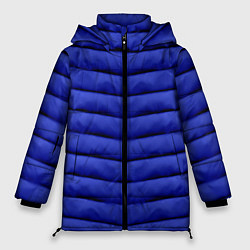 Куртка зимняя женская Синий пуховик, цвет: 3D-черный
