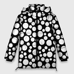 Женская зимняя куртка Черно-белый горох