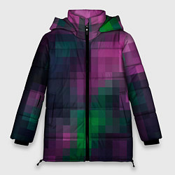 Куртка зимняя женская Разноцветный геометрический уз, цвет: 3D-светло-серый