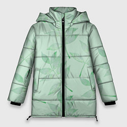 Женская зимняя куртка Зеленые листья
