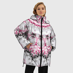 Куртка зимняя женская Абстрактный современный фон, цвет: 3D-светло-серый — фото 2