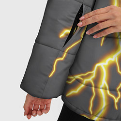 Куртка зимняя женская Яркая молния, цвет: 3D-светло-серый — фото 2