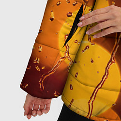 Куртка зимняя женская Дождик золотой, цвет: 3D-черный — фото 2