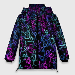 Куртка зимняя женская Neon Rave Party, цвет: 3D-красный