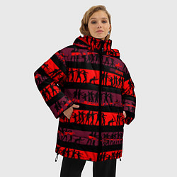 Куртка зимняя женская Зомби апокалипсис близко, цвет: 3D-черный — фото 2