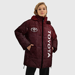 Куртка зимняя женская TOYOTA RED GRUNGE, цвет: 3D-красный — фото 2