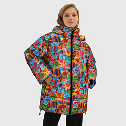 Куртка зимняя женская Подарки на Праздник, цвет: 3D-черный — фото 2