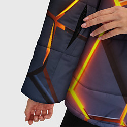 Куртка зимняя женская MERCEDES-BENZ AMG 3D ГЕОМЕТРИЯ, цвет: 3D-черный — фото 2