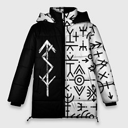 Куртка зимняя женская ПАТТЕРН РУНЫ RUNES Z, цвет: 3D-черный