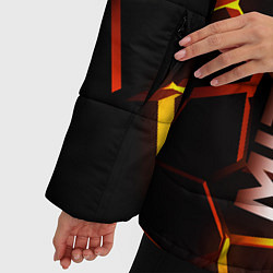 Куртка зимняя женская Митсубиси подсветка 3D плит, цвет: 3D-красный — фото 2