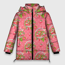 Женская зимняя куртка Корзина с клубникой