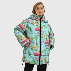 Куртка зимняя женская Путешествие хиппи, цвет: 3D-красный — фото 2