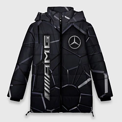 Куртка зимняя женская Mercedes AMG 3D плиты, цвет: 3D-светло-серый