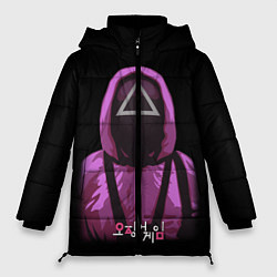 Куртка зимняя женская Squid Game Triangle Guy, цвет: 3D-черный