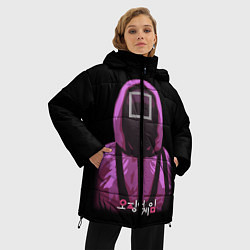 Куртка зимняя женская Squid Game Square Guy, цвет: 3D-черный — фото 2