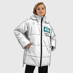 Куртка зимняя женская Игра в кальмара, номер 456, цвет: 3D-черный — фото 2