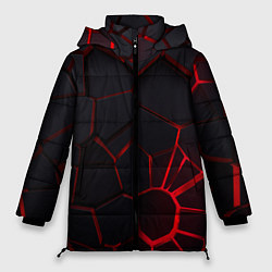 Женская зимняя куртка Адские 3D плиты 3Д геометрия плиты