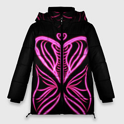 Куртка зимняя женская Бабочка любви, цвет: 3D-черный