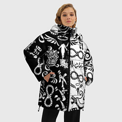 Куртка зимняя женская ТОКИЙСКИЕ МСТИТЕЛИ ЛОГОБОМБИНГ ЧБ, цвет: 3D-черный — фото 2