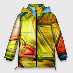Куртка зимняя женская Абстрактная абстракция, цвет: 3D-черный