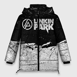 Женская зимняя куртка Линкин Парк Лого Рок ЧБ Linkin Park Rock