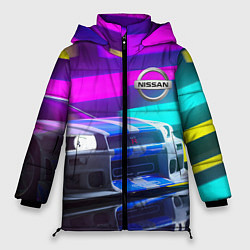 Куртка зимняя женская NISSAN GT-R SKYLINE, цвет: 3D-черный