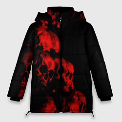 Куртка зимняя женская Черепа свалка, цвет: 3D-черный
