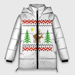 Куртка зимняя женская Олени sexy, цвет: 3D-светло-серый