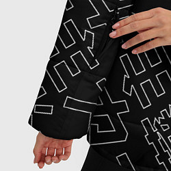 Куртка зимняя женская SCARLXRD JAPAN STYLE ИЕРОГЛИФЫ, цвет: 3D-черный — фото 2