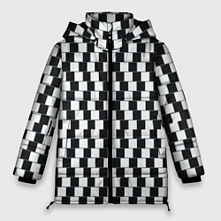 Женская зимняя куртка Шахматная Иллюзия Искажения