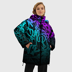Куртка зимняя женская НЕОНОВОЕ ГРАФФИТИ NEON, цвет: 3D-красный — фото 2