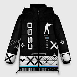 Куртка зимняя женская Поток информации СS:GO, цвет: 3D-черный