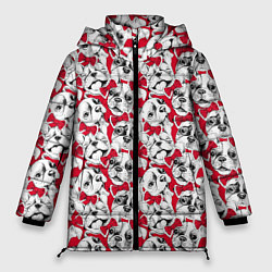 Куртка зимняя женская Французский Бульдог French, цвет: 3D-черный