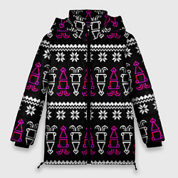 Куртка зимняя женская Праздник кальмара, цвет: 3D-черный