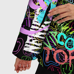 Куртка зимняя женская Neon graffiti Smile, цвет: 3D-светло-серый — фото 2