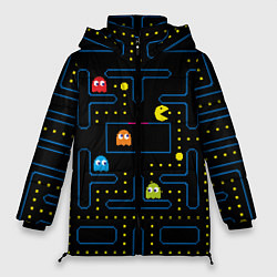 Куртка зимняя женская Пиксельный Пакман, цвет: 3D-черный