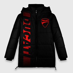 Женская зимняя куртка DUCATI BLACK RED LINE