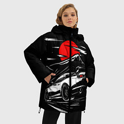 Куртка зимняя женская Toyota Supra: Red Moon, цвет: 3D-красный — фото 2