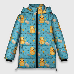 Куртка зимняя женская Чистюля: уточки, цвет: 3D-черный