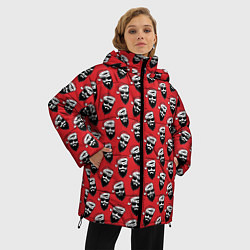 Куртка зимняя женская Hipster Santa, цвет: 3D-черный — фото 2