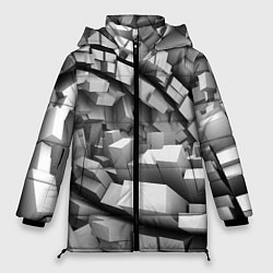 Женская зимняя куртка Геометрическая объёмная абстракция