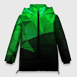 Женская зимняя куртка Изумрудный Зеленый Геометрия