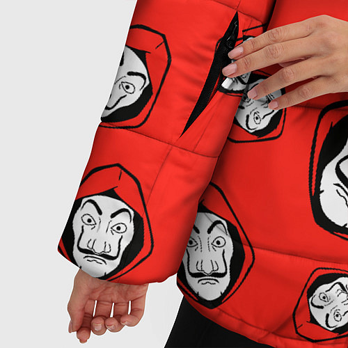 Женская зимняя куртка Бумажный дом Паттерн / 3D-Красный – фото 5